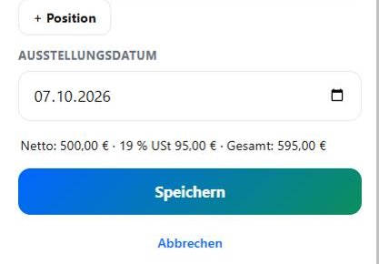 Kadyo: Summe und Speichern-Knopf im Angebot
